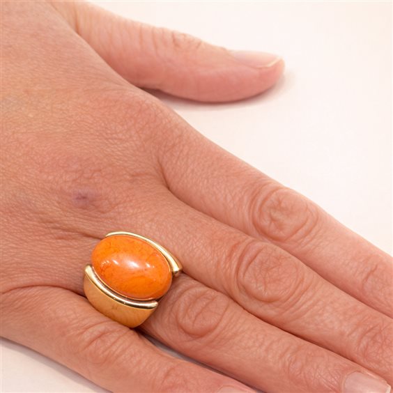 Ringe Lucos Dame in Silber Pasta di corallo ES 936.CORALLO - ES 936.CORALLO